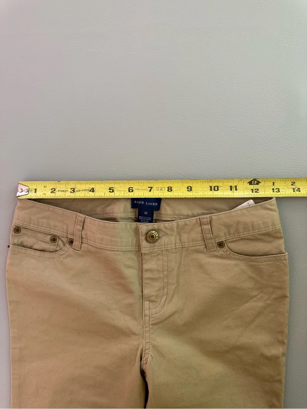 Polo Ralph Lauren Girls Big Pony Pink Khaki Pants size 12 - NEW WITH TAGS
